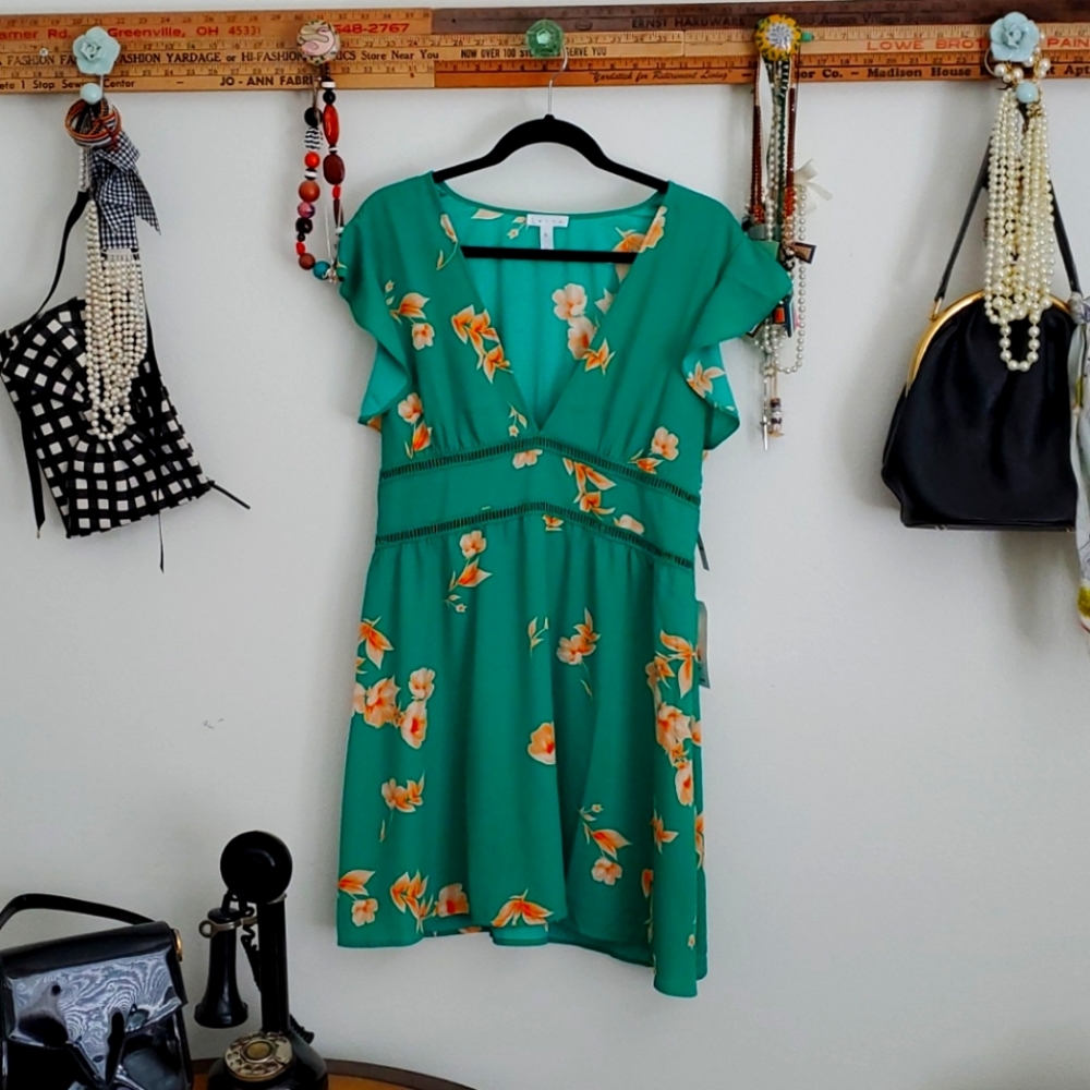 Green Summer Dress XL Nordstrom Leith